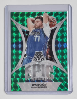 2023-24 Panini Mosaic Epic Performers Mosaic Green #9 Luka Doncic