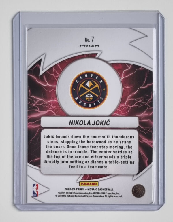 2023-24 Panini Mosaic Thunder Road Mosaic #7 Nikola Jokic – Image 2