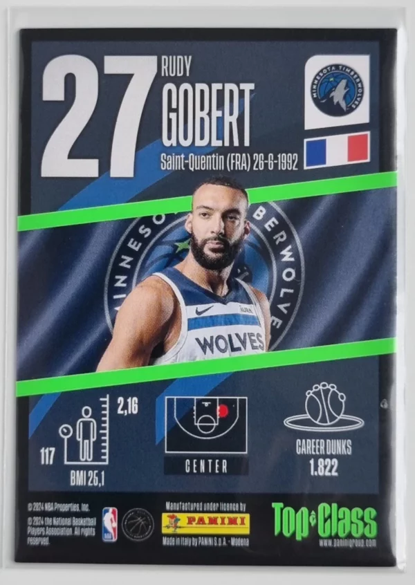 2023-24 Panini Top Class #174 Rudy Gobert/Max Power – Image 2