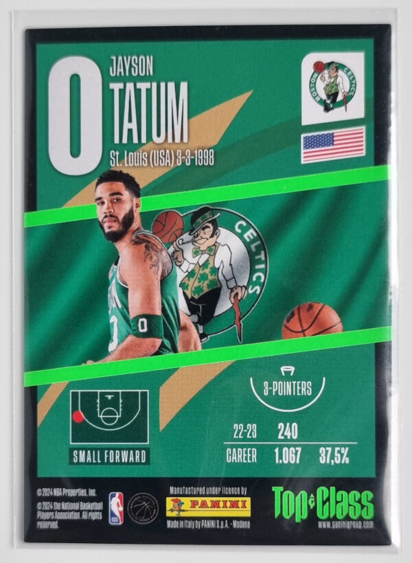 2023-24 Panini Top Class #200 Jayson Tatum/Rainbow Master – Image 2