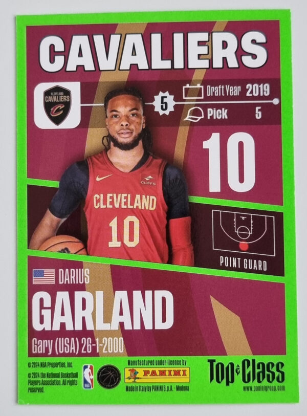 2023-24 Panini Top Class #24 Darius Garland – Image 2