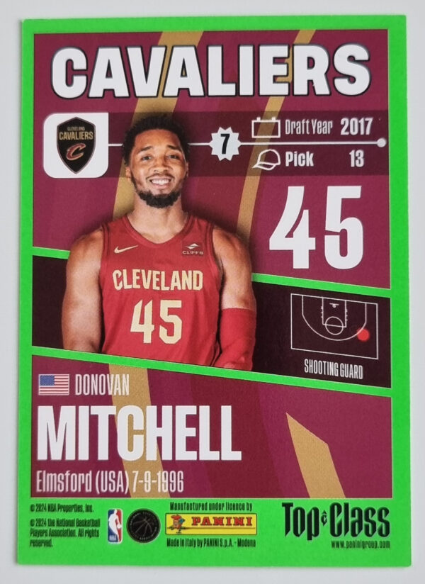 2023-24 Panini Top Class #25 Donovan Mitchell – Image 2