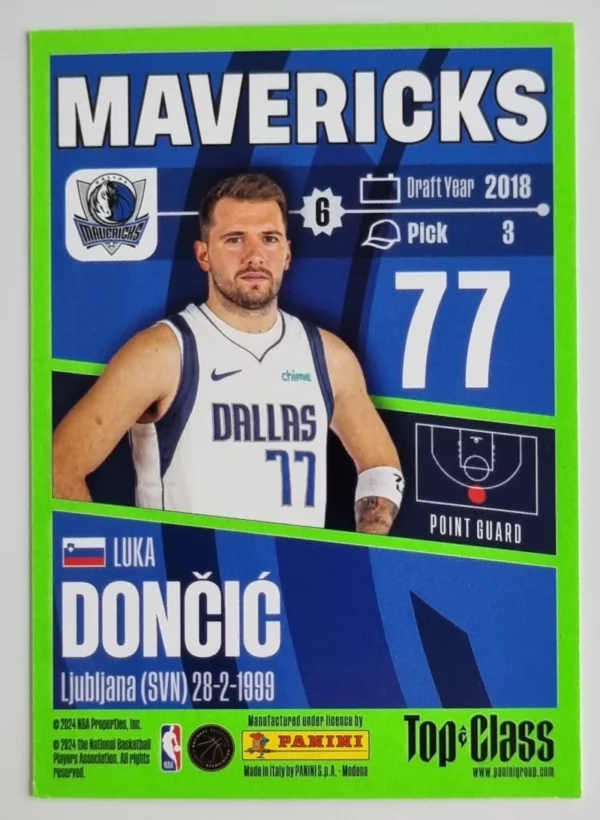 2023-24 Panini Top Class #67 Luka Doncic – Image 2