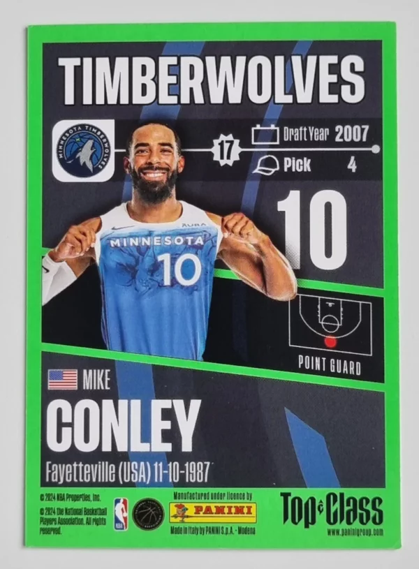 2023-24 Panini Top Class #99 Mike Conley – Image 2