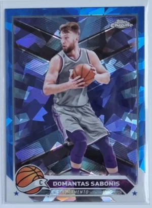 2023-24 Topps Chrome Blue Basketball Refractors #10 Domantas Sabonis