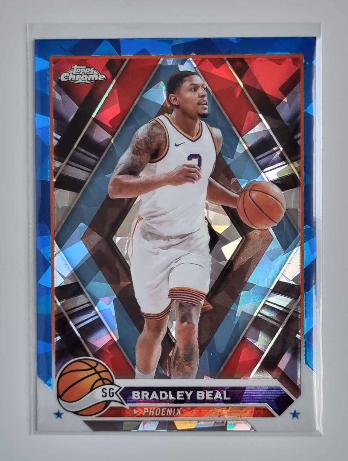 2023-24 Topps Chrome Blue Basketball Refractors #108 Bradley Beal