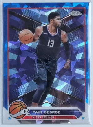 2023-24 Topps Chrome Blue Basketball Refractors #115 Paul George