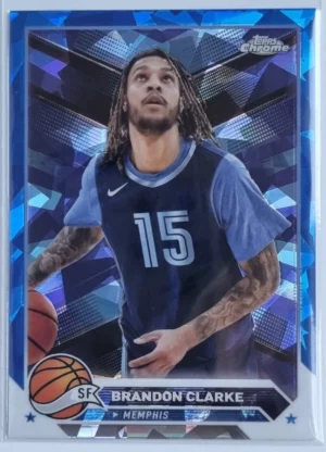 2023-24 Topps Chrome Blue Basketball Refractors #142 Brandon Clarke