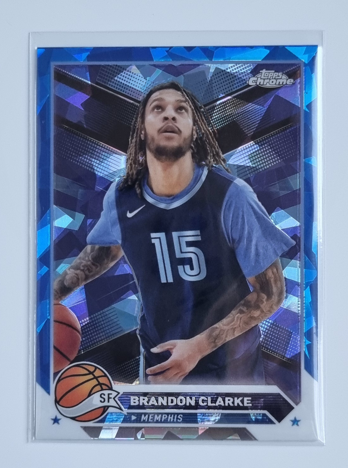 2023-24 Topps Chrome Blue Basketball Refractors #142 Brandon Clarke