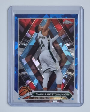 2023-24 Topps Chrome Blue Basketball Refractors #15 Giannis Antetokounmpo