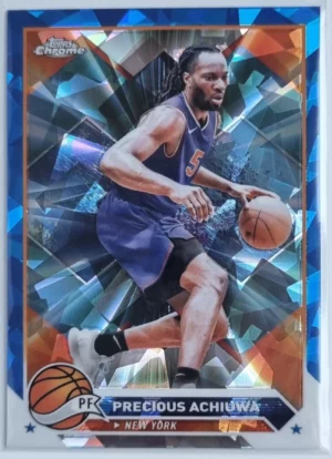 2023-24 Topps Chrome Blue Basketball Refractors #167 Precious Achiuwa