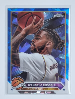 2023-24 Topps Chrome Blue Basketball Refractors #58 D'Angelo Russell