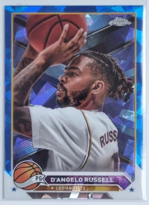 2023-24 Topps Chrome Blue Basketball Refractors #58 D'Angelo Russell