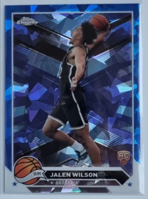 2023-24 Topps Chrome Blue Basketball Refractors #61 Jalen Wilson