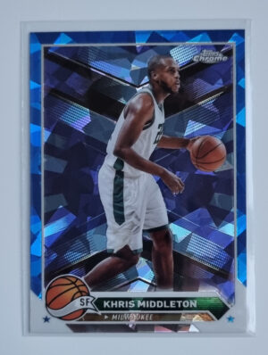 2023-24 Topps Chrome Blue Basketball Refractors #67 Khris Middleton