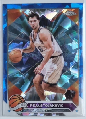2023-24 Topps Chrome Blue Basketball Refractors #8 Peja Stojakovic