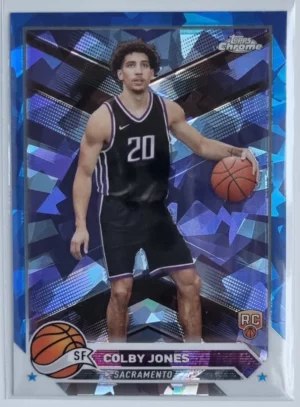 2023-24 Topps Chrome Blue Basketball Refractors #91 Colby Jones