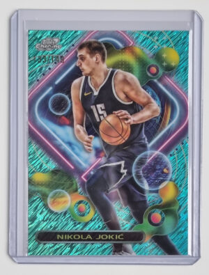 2023-24 Topps Cosmic Chrome Aqua Equinox Refractors #55 Nikola Jokic