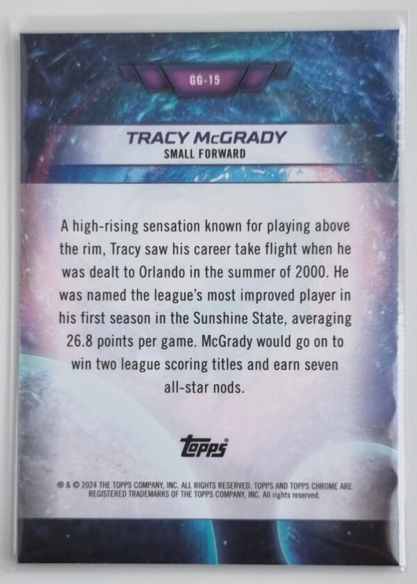 2023-24 Topps Cosmic Chrome Galaxy Greats #GG15 Tracy McGrady – Image 2