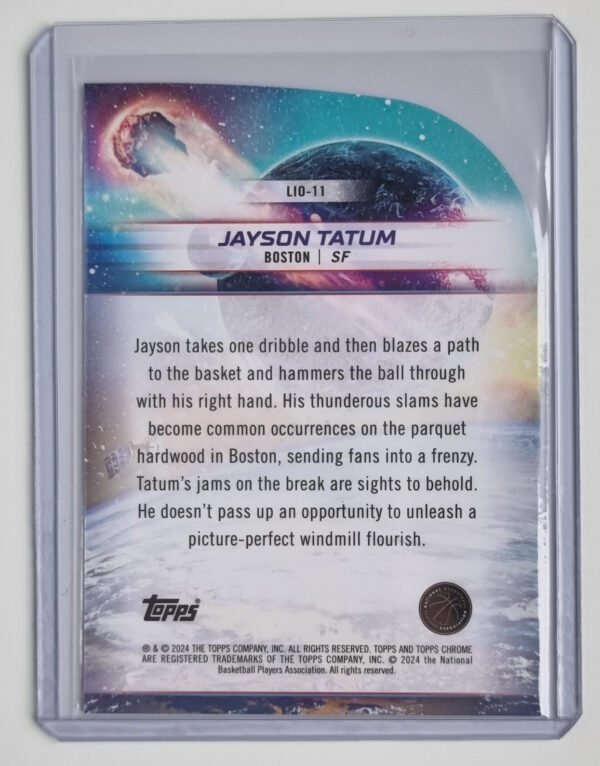 2023-24 Topps Cosmic Chrome Launched Into Orbit #LIO11 Jayson Tatum – Image 2