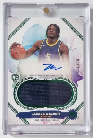 2023-24 Topps Motif Rookie Dual Relic Autographs Ultramarine Blue #106 Jarace Walker