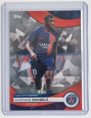 2023-24 Topps Paris Saint-Germain Team Set #21 Ousmane Dembele Cracked Ice
