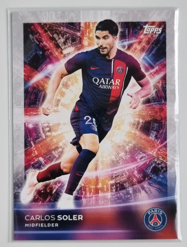 2023-24 Topps Paris Saint-Germain Team Set #31 Light Up Carlos Soler