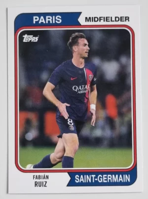 2023-24 Topps Paris Saint-Germain Team Set #41 1974 Topps Fabian Ruiz