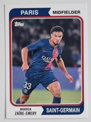 2023-24 Topps Paris Saint-Germain Team Set #43 1974 Topps Warren Zaire-Emery