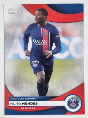 2023-24 Topps Paris Saint-Germain Team Set #5 Nuno Mendes