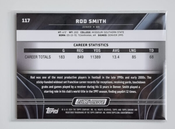2023 Topps Composite #117 Rod Smith BLACK – Image 2