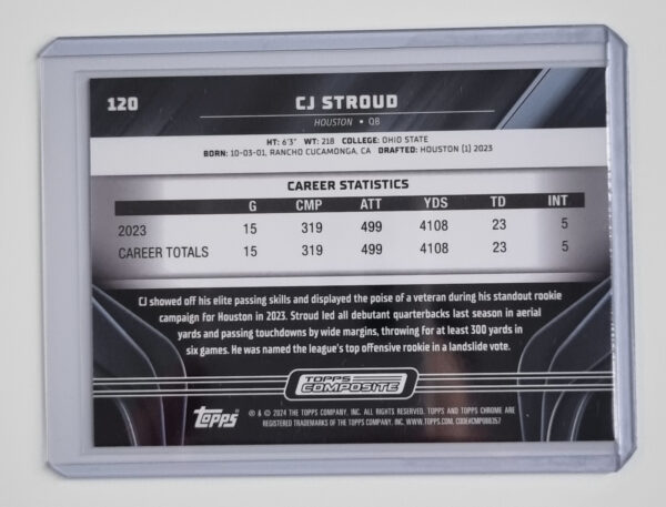 2023 Topps Composite #120 CJ Stroud BLACK – Image 2