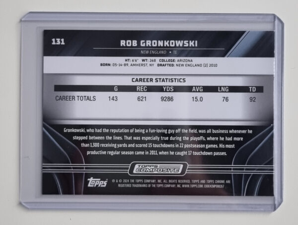 2023 Topps Composite #131 Rob Gronkowski BLACK – Image 2