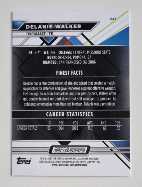 2023 Topps Composite #247 Delanie Walker FINEST – Image 2