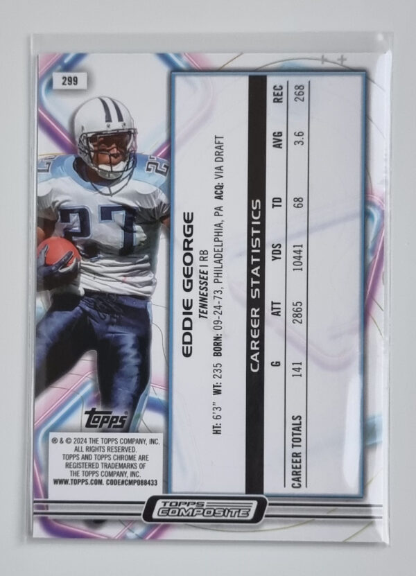 2023 Topps Composite #299 Eddie George COSMIC – Image 2