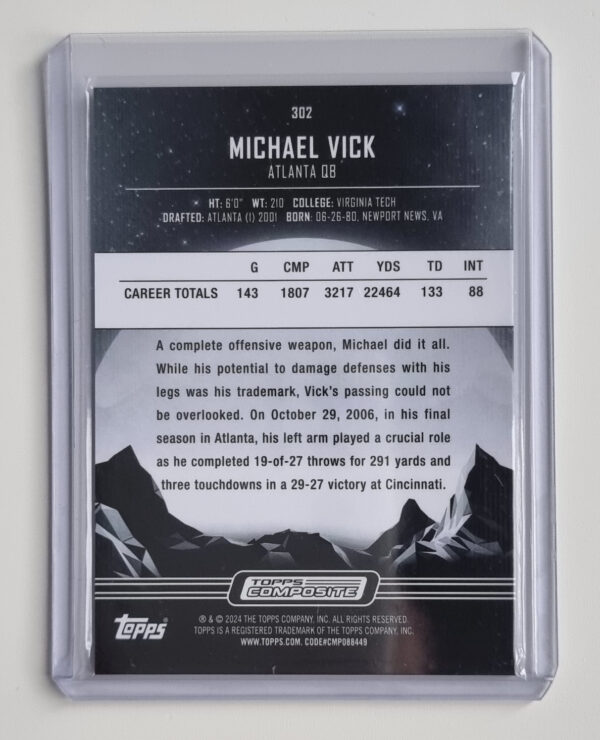 2023 Topps Composite #302 Michael Vick MIDNIGHT – Image 2
