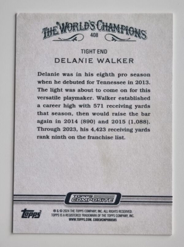 2023 Topps Composite #408 Delanie Walker A&G – Image 2
