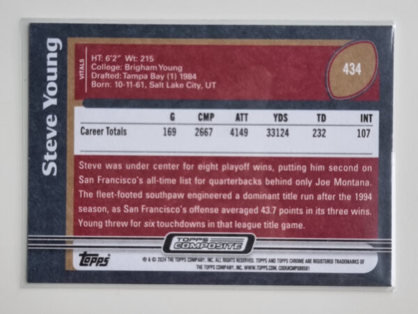 2023 Topps Composite #434 Steve Young '03 – Image 2
