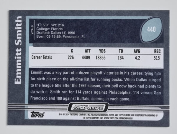 2023 Topps Composite #440 Emmitt Smith '03 – Image 2