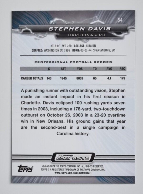 2023 Topps Composite #54 Stephen Davis RESURGE – Image 2