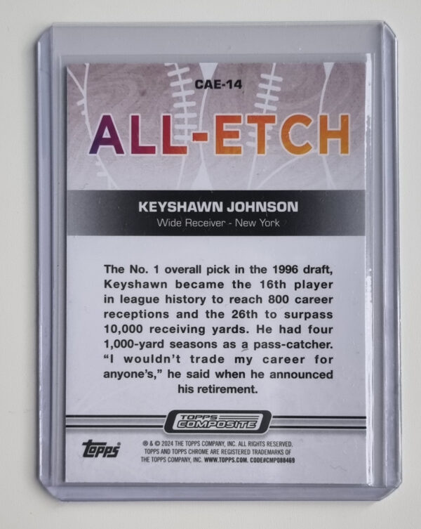 2023 Topps Composite Chrome All Tech #CAE14 Keyshawn Johnson – Image 2