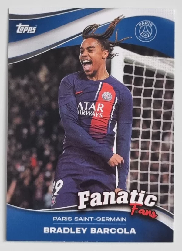 2024-25 Topps Paris Saint-Germain Fan Set Fanatic Fans #FF1 Bradley Barcola