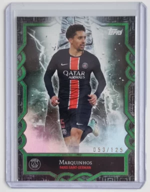 2024-25 Topps Paris Saint-Germain Fan Set Monolith #MO2 Marquinhos Green /125