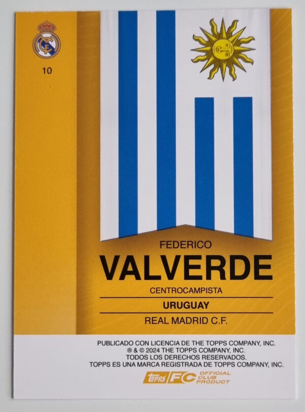 2024-25 Topps Real Madrid CF Fan Set #10 Federico Valverde – Image 2
