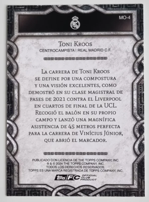 2024-25 Topps Real Madrid CF Fan Set Monolith #MO4 Toni Kroos – Image 2