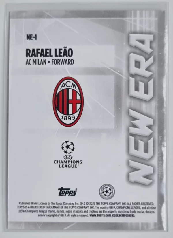 2024-25 Topps UEFA Club Competitions New Era #NE1 Rafael Leao – Image 2