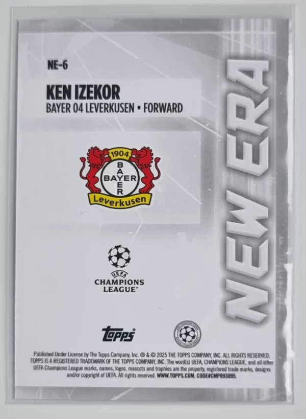 2024-25 Topps UEFA Club Competitions New Era #NE6 Ken Izekor – Image 2