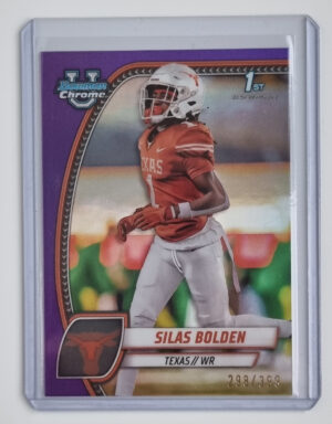 2024 Bowman Chrome University Purple Refractors #164 Silas Bolden