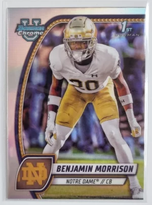 2024 Bowman Chrome University Refractors #20 Benjamin Morrison