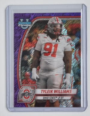 2024 Bowman Chrome University Shimmer Purple Refractors #149 Tyleik Williams
